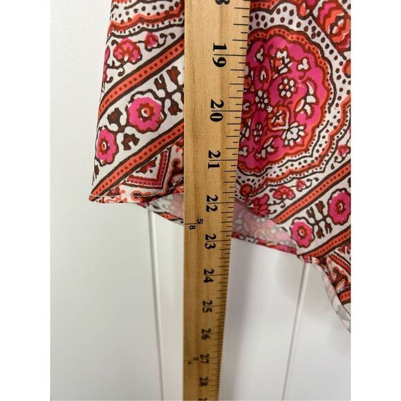 Free People Stevie Cowl Neck Satin‎ Tank Top Size Small Womens Floral Racerback - Picture 9 of 10